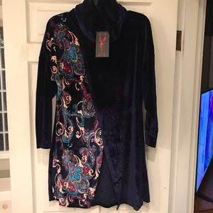 VELVET 💙COWL NECK💙 TUNIC XL NWT